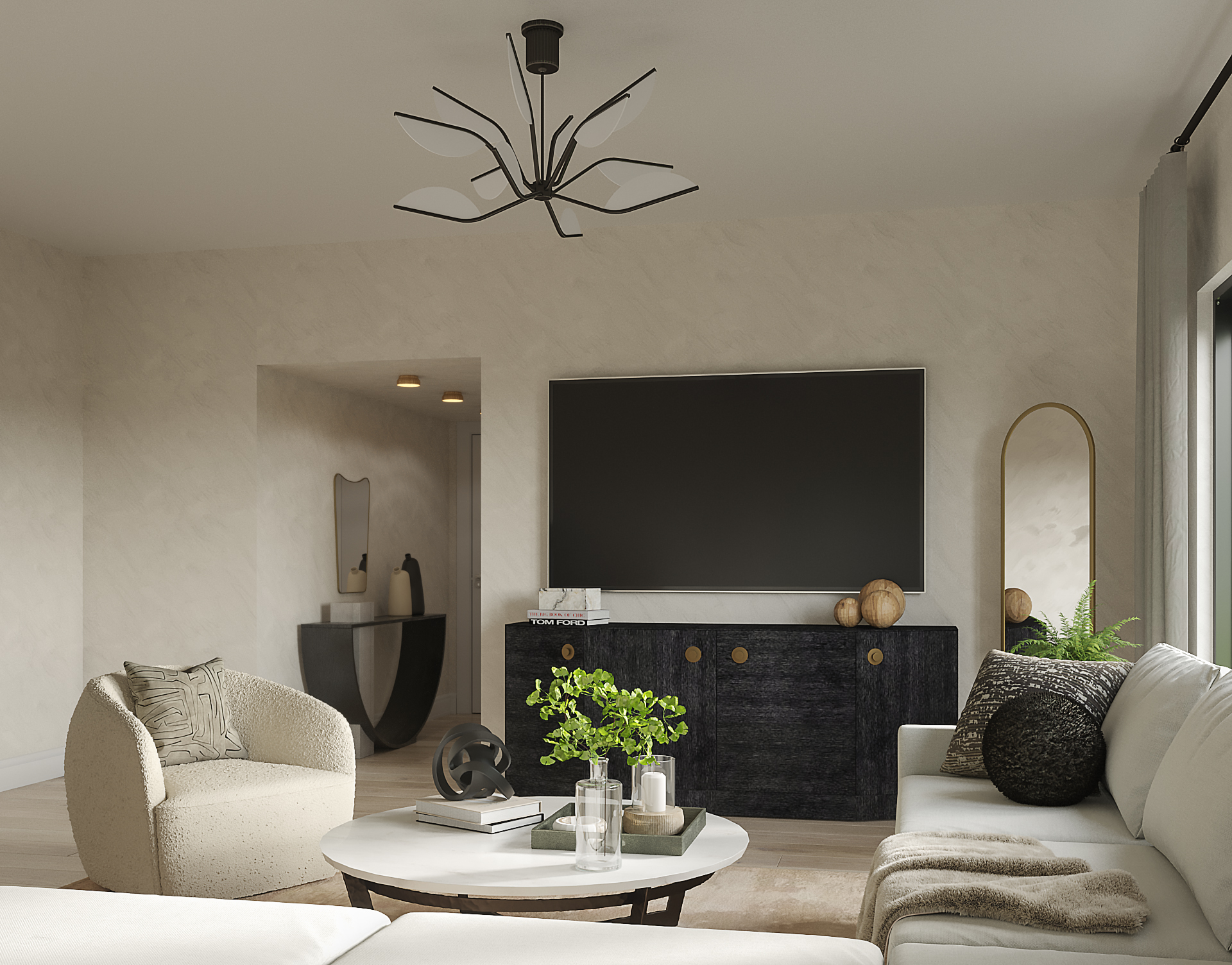 modern glam living room furniture